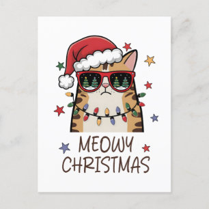 Den vackra jultomten "Meowy jul" Helg Vykort
