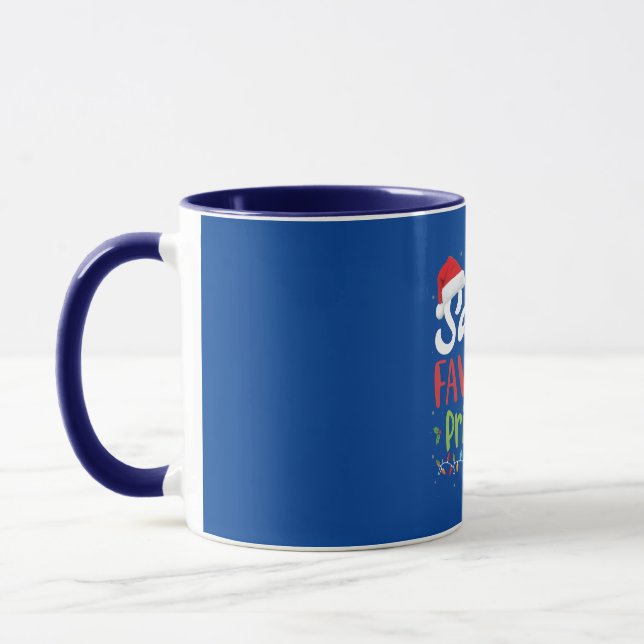 Den vackra jultomtens favoritjulafton mugg (Vänster)