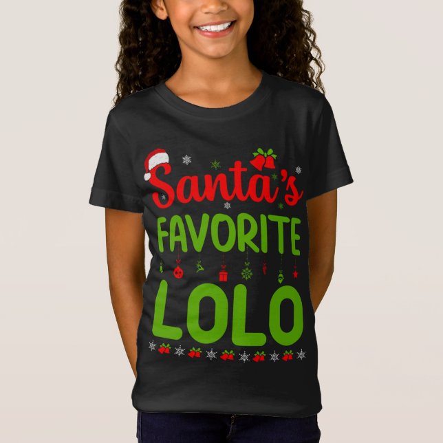 Den vackra jultomtens favoritverk Lolo Cute Merry  T Shirt (Framsida)