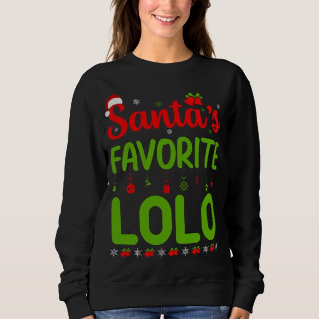 Den vackra jultomtens favoritverk Lolo Cute Merry  T Shirt (Framsida)