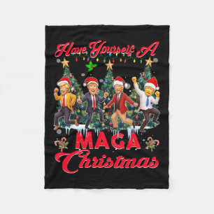 Den vackra jultomtrumpen har dig själv en God jul Fleecefilt