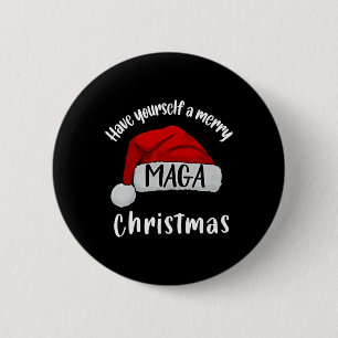 Den vackra jultomtrumpen har dig själv en God jul Knapp