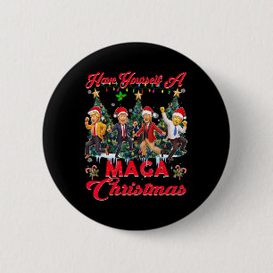 Den vackra jultomtrumpen har dig själv en God jul Knapp