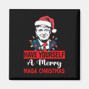 Den vackra jultomtrumpen har dig själv en God jul Magnet