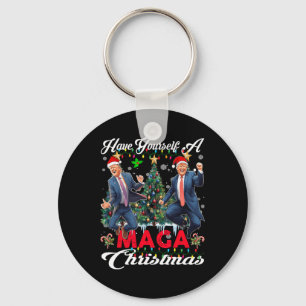 Den vackra jultomtrumpen har dig själv en God jul Nyckelring