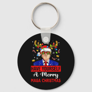 Den vackra jultomtrumpen har dig själv en God jul Nyckelring