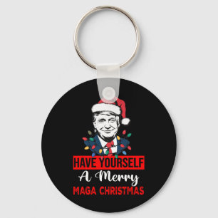 Den vackra jultomtrumpen har dig själv en God jul Nyckelring