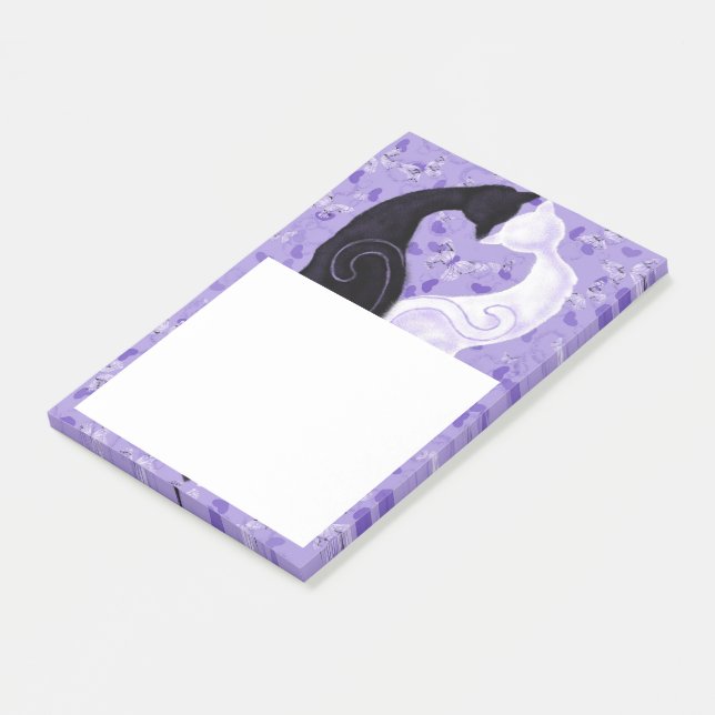 Den vackra Kärlek Cat Coute Post. Post-it Block (Vinklad)