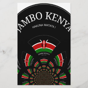 Den vackra Kenya Black Red Grönt Färg Design Flagg