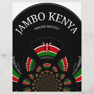 Den vackra Kenya Black Red Grönt Färg Design Flagg