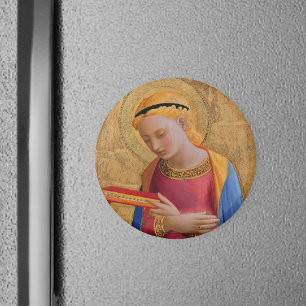 Den vackra kristna Vintagen Angel Heliga Bok Magnet
