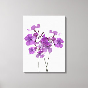 Den vackra lila blommor minimalistiska moderna blo canvastryck