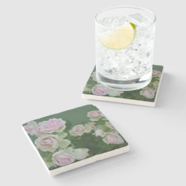 Den vackra ljusa rosa trädgården ro stenunderlägg