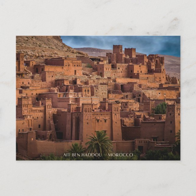 Den vackra marockanska arkitekturen Kasbah Vykort (Framsida)