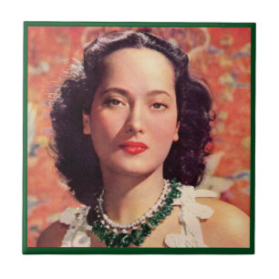 Den vackra Merle Oberon Kakelplatta