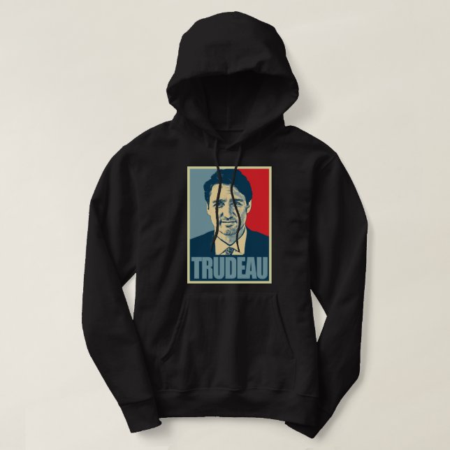 Den vackra modellen Justin Politikar Trudeau Gifts Hoodie (Design framsida)
