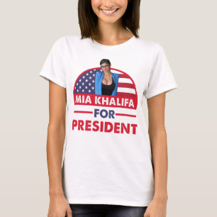 Den vackra modellen Mia Khalifa Fantastisk för fil T Shirt