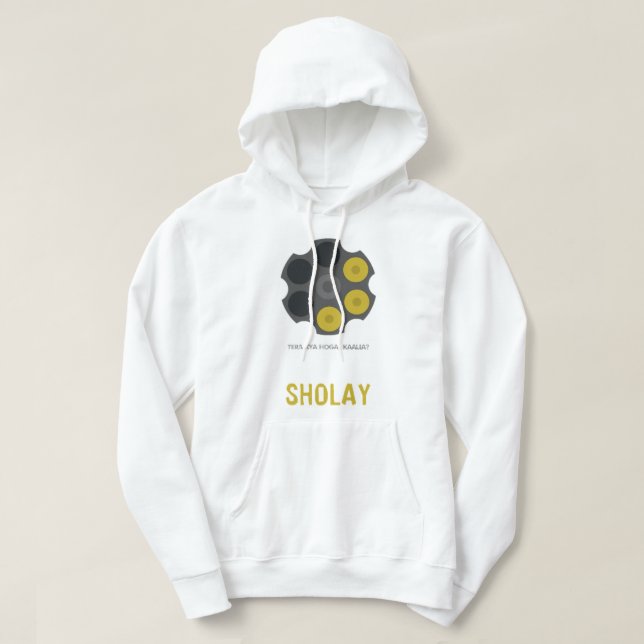 Den vackra modellen Sholay Bollywood Movie Dialog Hoodie (Design framsida)