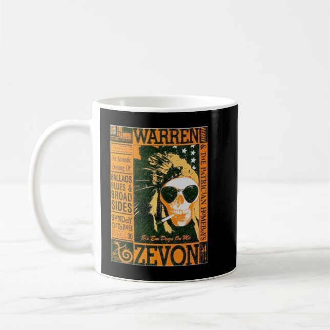 Den vackra modellen Warren Art Zevon Gift Movie Fl Kaffemugg (Vänster)
