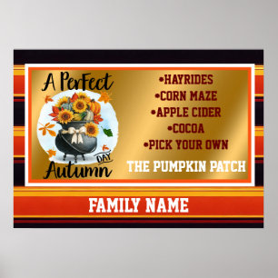 Den vackra moderna Thanksgivingens höstsamling Poster