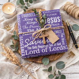 Den vackra Namnen Jesus Lila Presentpapper