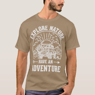 Den vackra naturen har Äventyr Retro Fores T Shirt