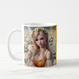 Den vackra november Fairy i Chrysanthemums Kaffemugg