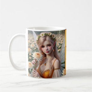 Den vackra november Fairy i Chrysanthemums Kaffemugg