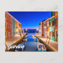 Den vackra ön Burano, Italien Vykort