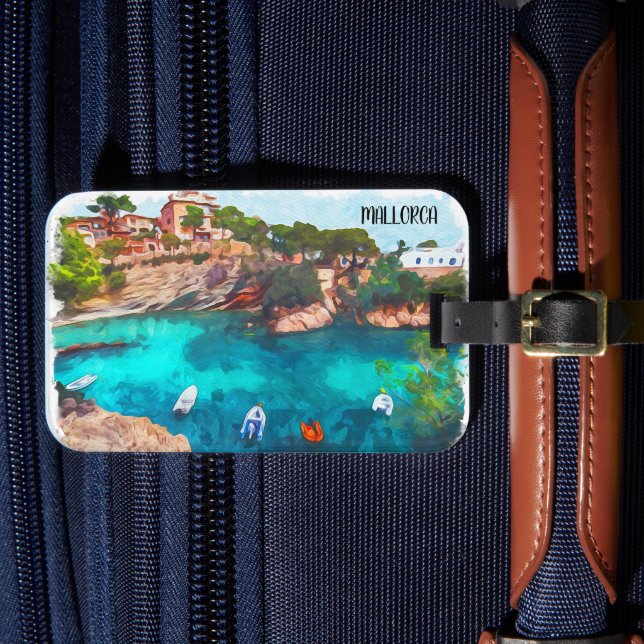 Den vackra ön Mallorca Spanien Baleares Bagagebricka (Framsida Insitu 4)