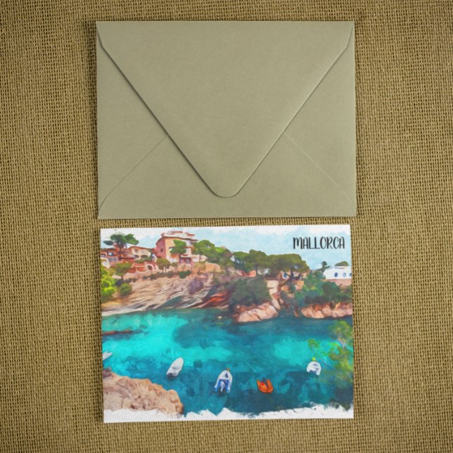 Den vackra ön Mallorca Spanien Baleares Vykort (mallorca spain baleares postcard)