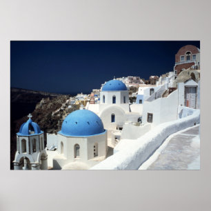 Den vackra ön Santorini, Grekland, Poster