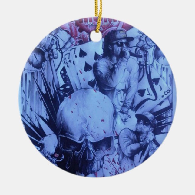 Den vackra onlinen Skeezers konstnärliga fantastis Julgransprydnad Keramik (Framsidan)