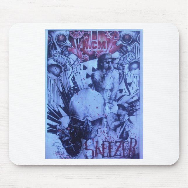 Den vackra onlinen Skeezers konstnärliga logotyp Musmatta (Framsidan)