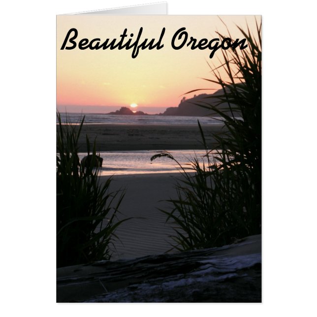 Den vackra Oregon Kusten Hälsningskort (Framsidan)