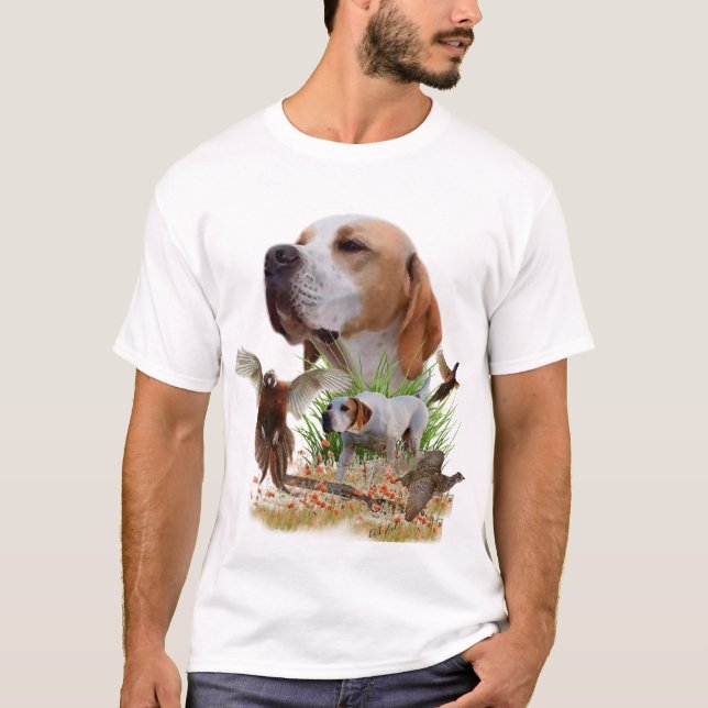 Den vackra pekaren i fält t shirt (Framsida)