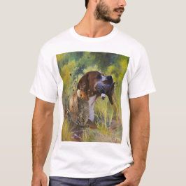 Den vackra pekaren i fält t shirt