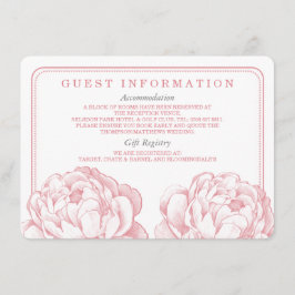 Den vackra Peony-blommiga bröllopssamlingen Tilläggskort