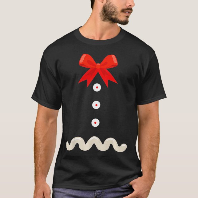 Den vackra Pepparkaksgubben Costume Kostym Julafto T Shirt (Framsida)