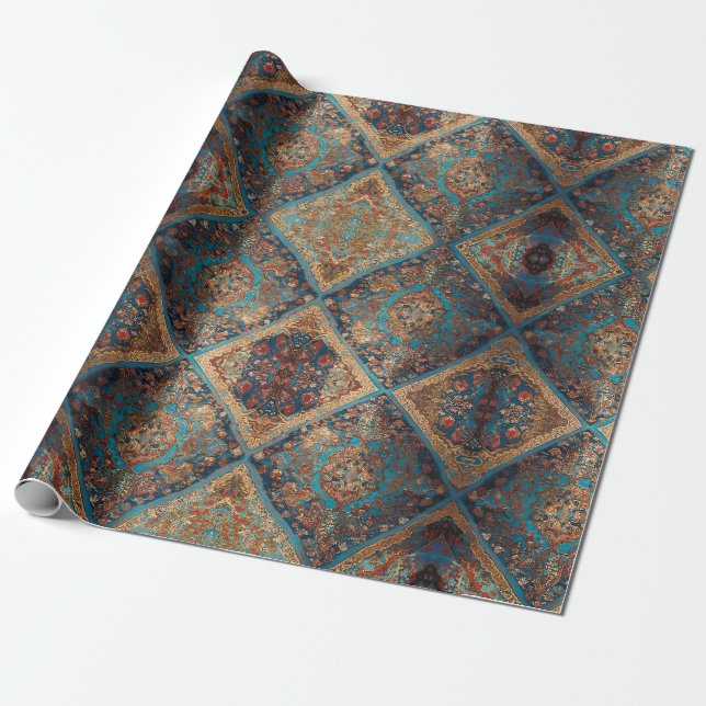 Den vackra Persian Old Mönster Trendig Collection Presentpapper (Utrullad)
