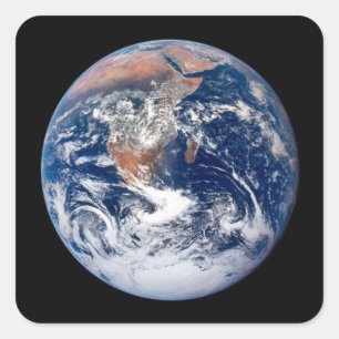 Den vackra planeten Earth Sticker Set Fyrkantigt Klistermärke