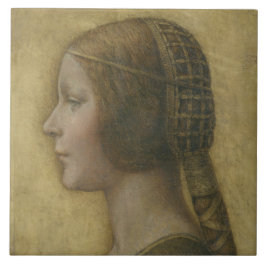 Den vackra prinsessan (av Leonardo da Vinci) Kakelplatta