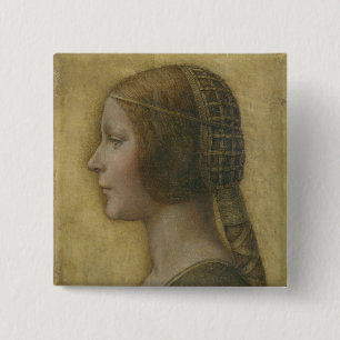 Den vackra prinsessan (av Leonardo da Vinci) Knapp