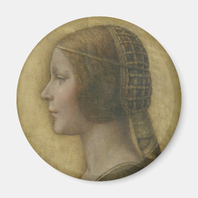 Den vackra prinsessan (av Leonardo da Vinci) Magnet (Framsidan)