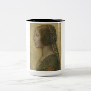 Den vackra prinsessan (av Leonardo da Vinci) Två-Tonad Mugg