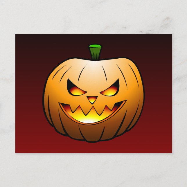 Den vackra pumpagrynen Jack O'lantern Vykort (Framsida)