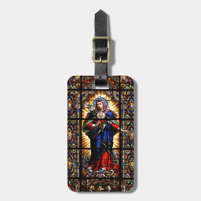 Den vackra Religiösan Helig Hjärtat från Virgin Ma Bagagebricka (Vertikal Framsida)
