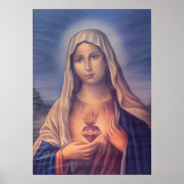 Den vackra Religiösan Helig Hjärtat från Virgin Ma Poster (Framsidan)