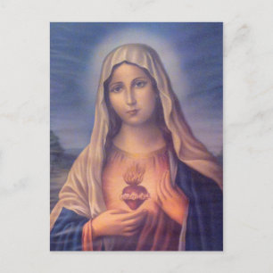 Den vackra Religiösan Helig Hjärtat från Virgin Ma Vykort