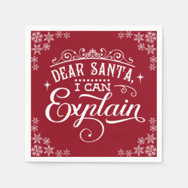 Den vackra, röda jultomten kan förklara pappersservett